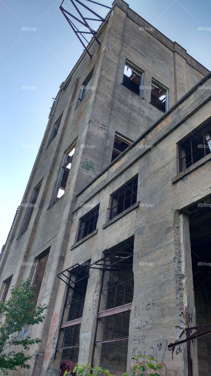 Abandoned cement building