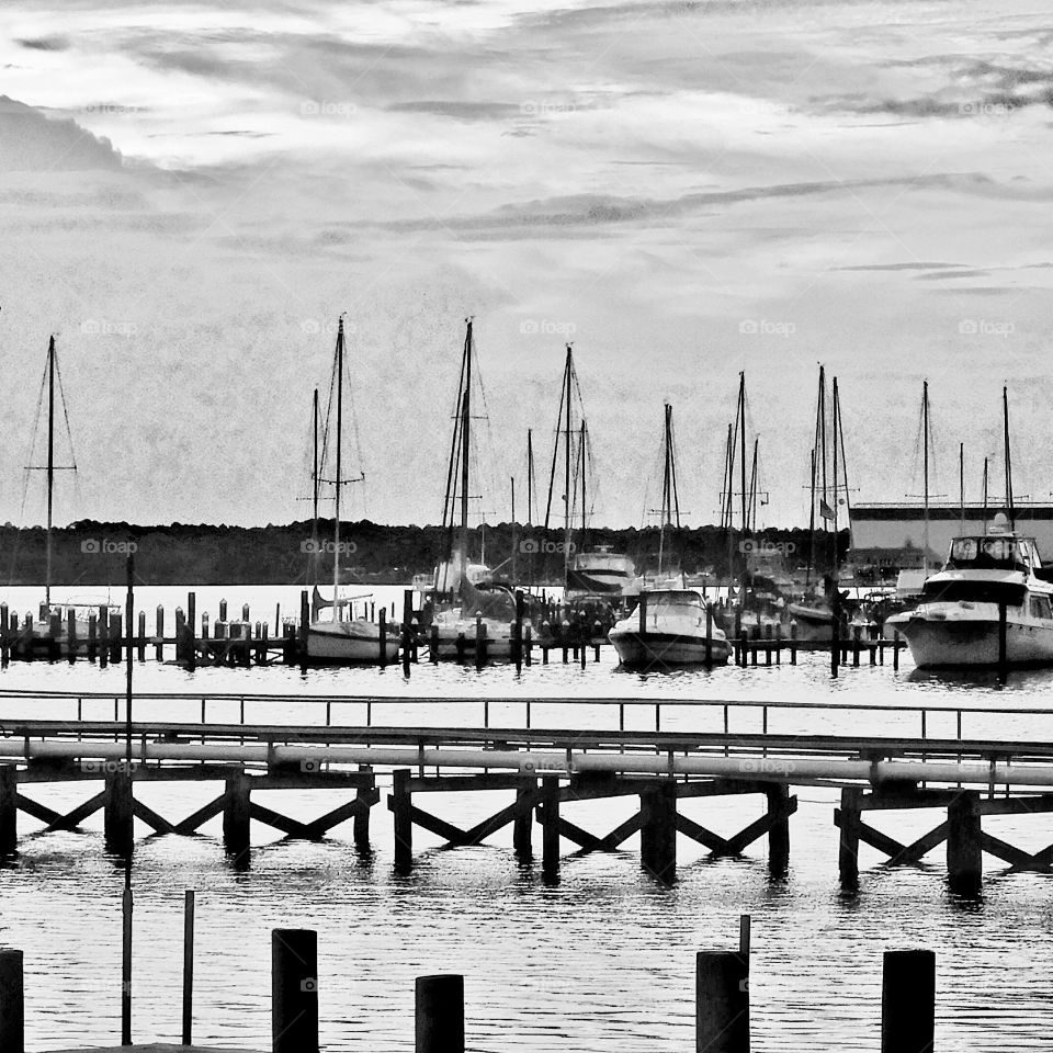 Silent Marina! The Sailboats are docked at the marina at the break of dawn!