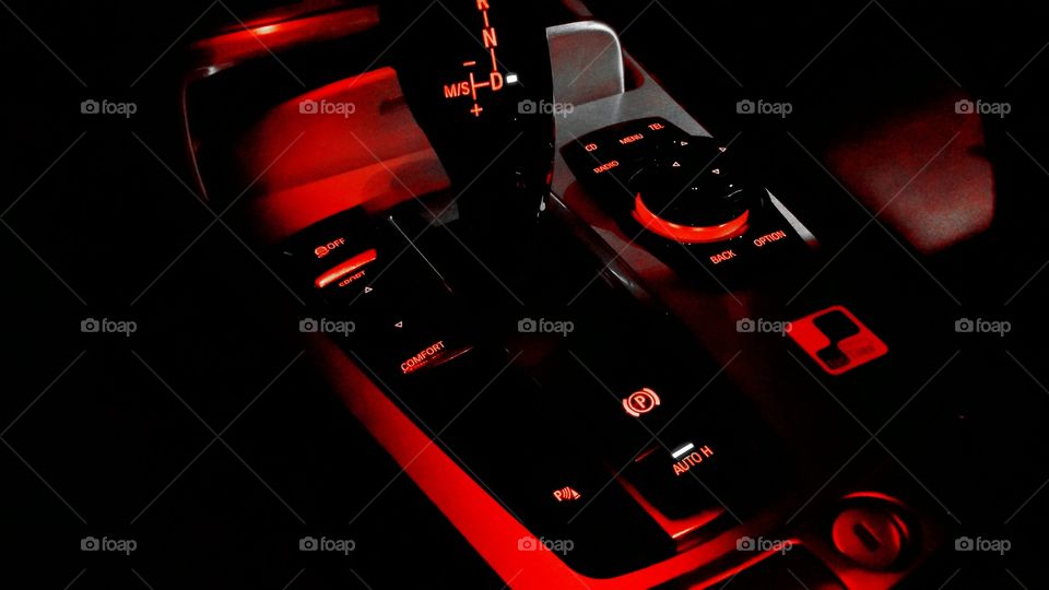 Car technology in red