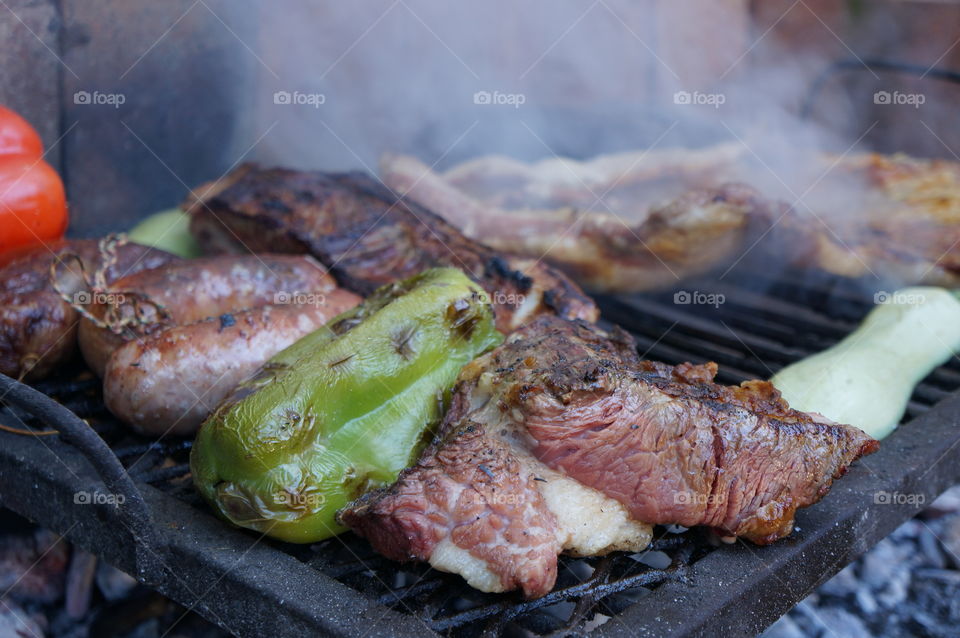 Barbecue, Meat, Beef, Food, Flame