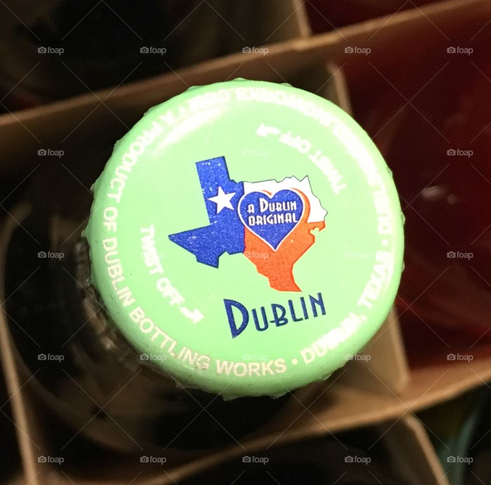 Dublin Original soda cap aka Dublin Dr Pepper in Dublin, Texas. 