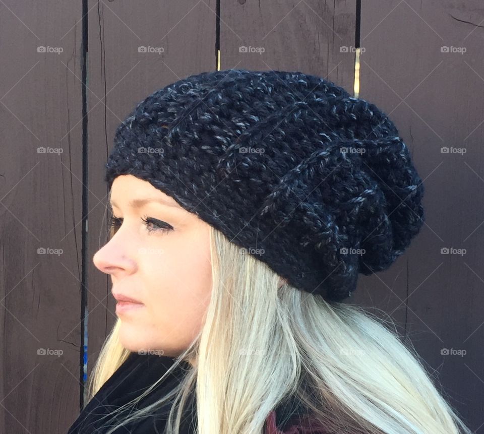 Women wearing winter beanie