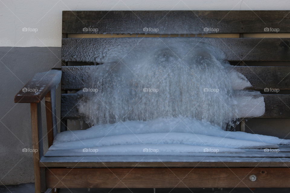 Ice covered couch