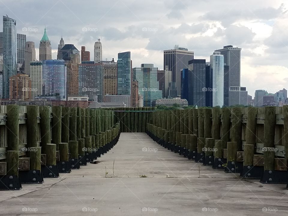 City view from Liberty State park