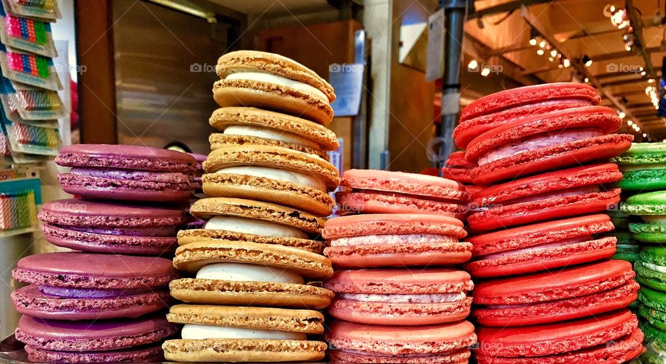 Stack of french macaroons