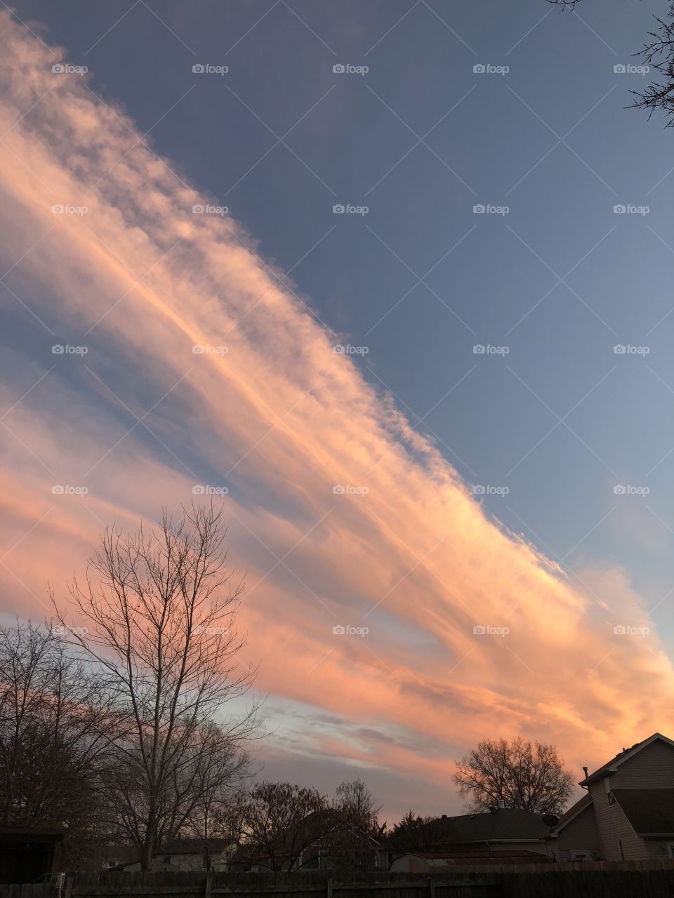 Lovely streaked evening sky