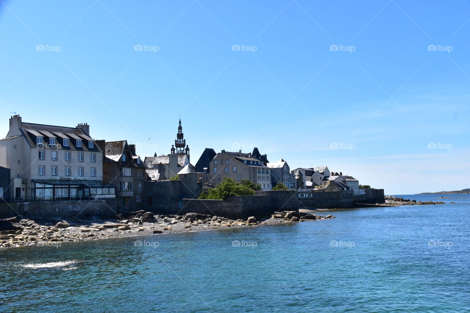 Roscoff from sea point of view