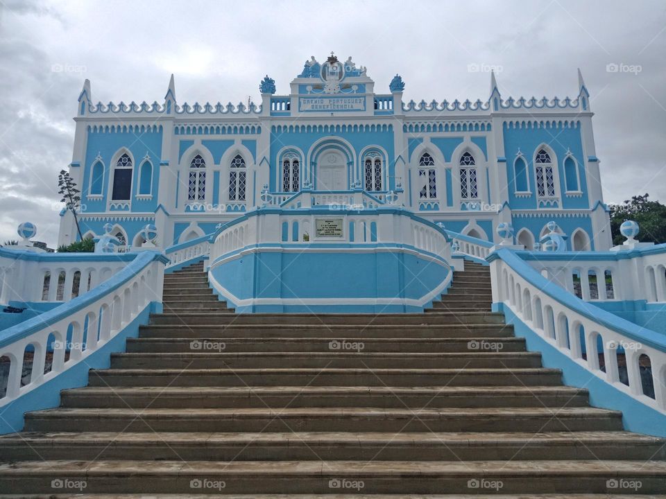 Beneficência Portuguesa de Amparo, old hospital, recently painted