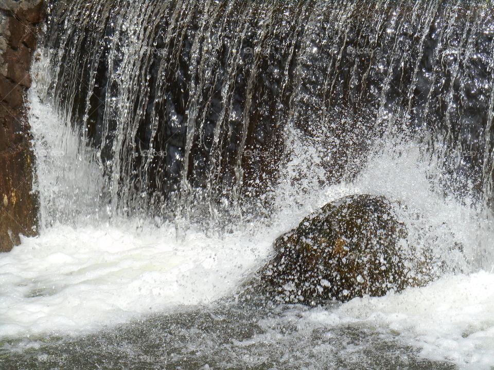 Waterfall, Water, Splash, Flow, Spray