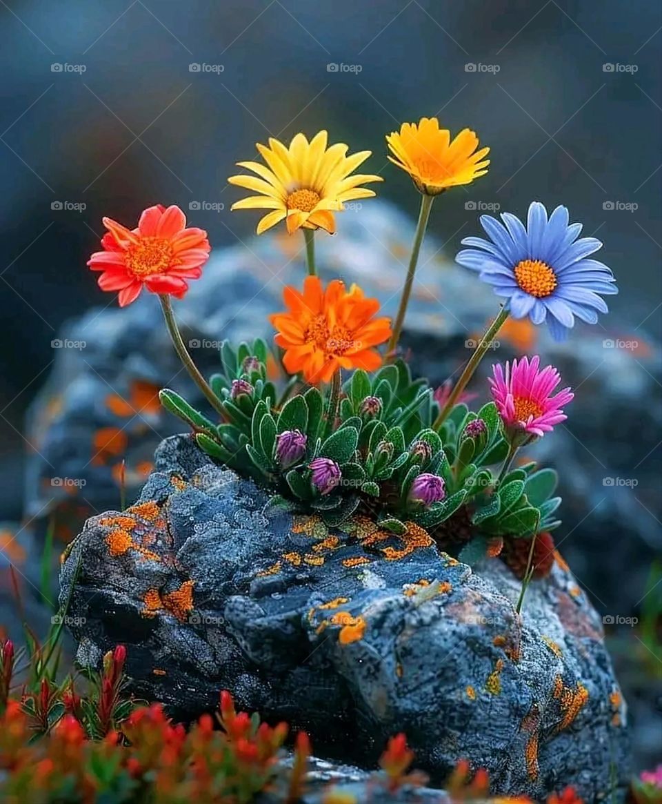 A very beautiful picture, and there is no better picture than it. There is no better picture of green herbs and colorful, red and white roses than it. Glory be to God, the natural and picturesque view, and there is no more