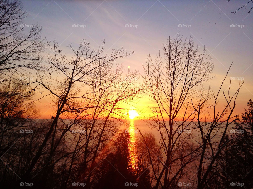 Sunset, Dawn, Sun, Silhouette, Landscape