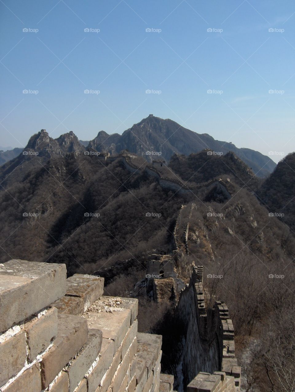 Hiking unrenovated Great Wall near  Beijing China