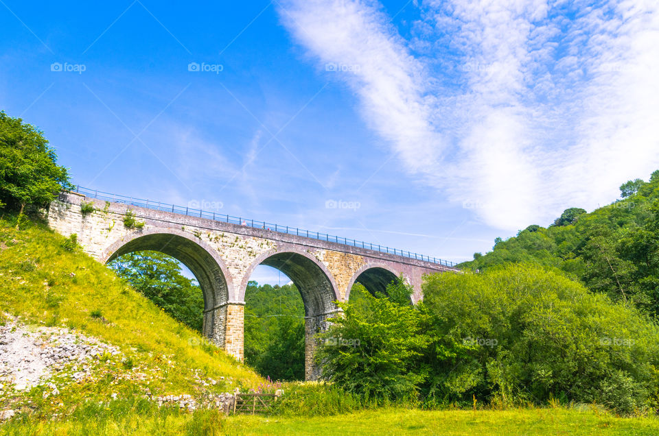 A viaduct in the heart of the countryside. Peak District, UK