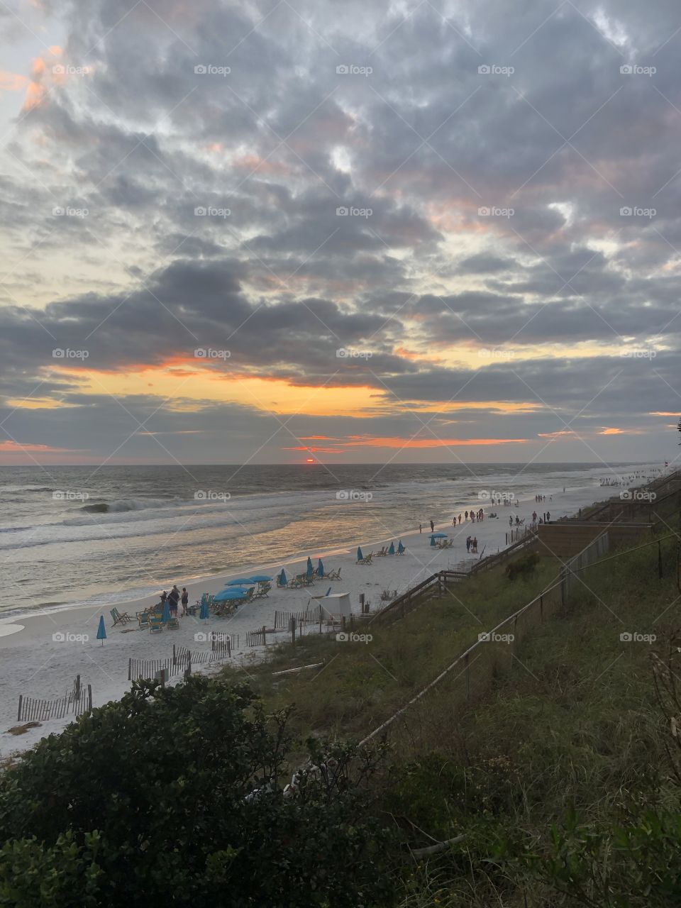 Sunset on the Gulf of Mexico at Seagrove Beach, US