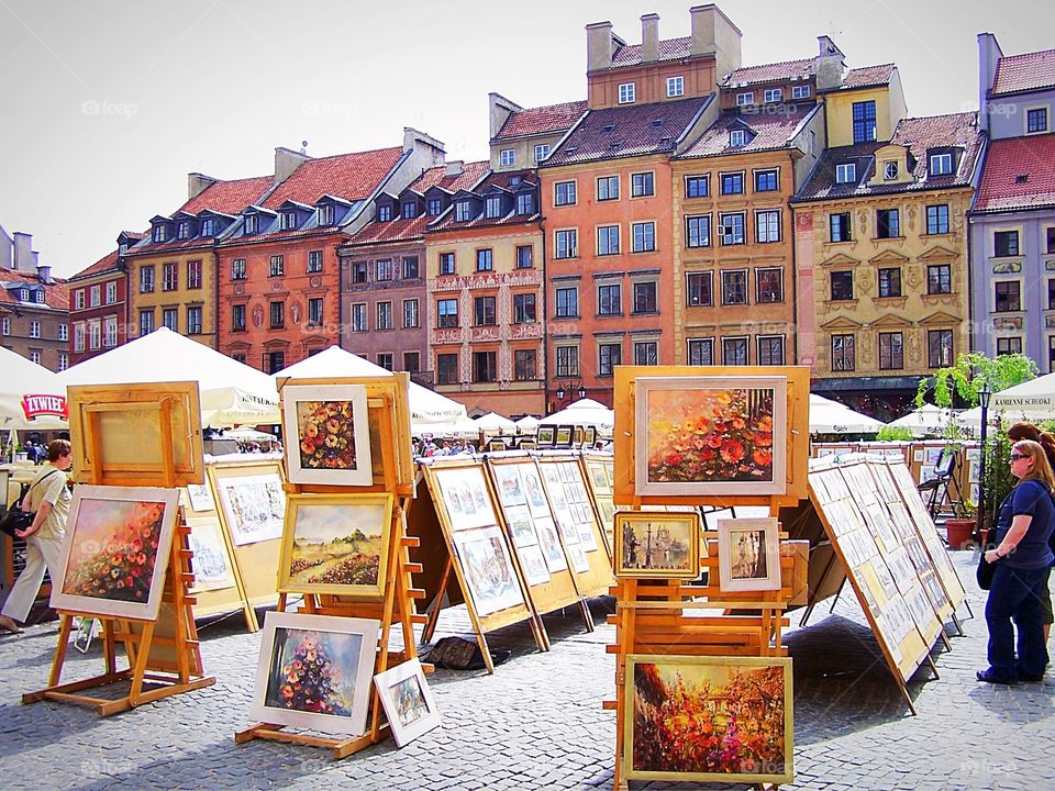 Outdoor Art Show in Warsaw, Poland