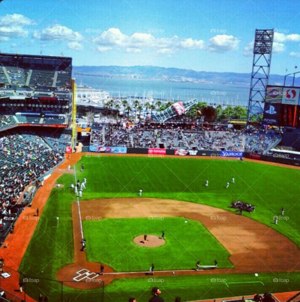 The beautiful AT&T park in SF