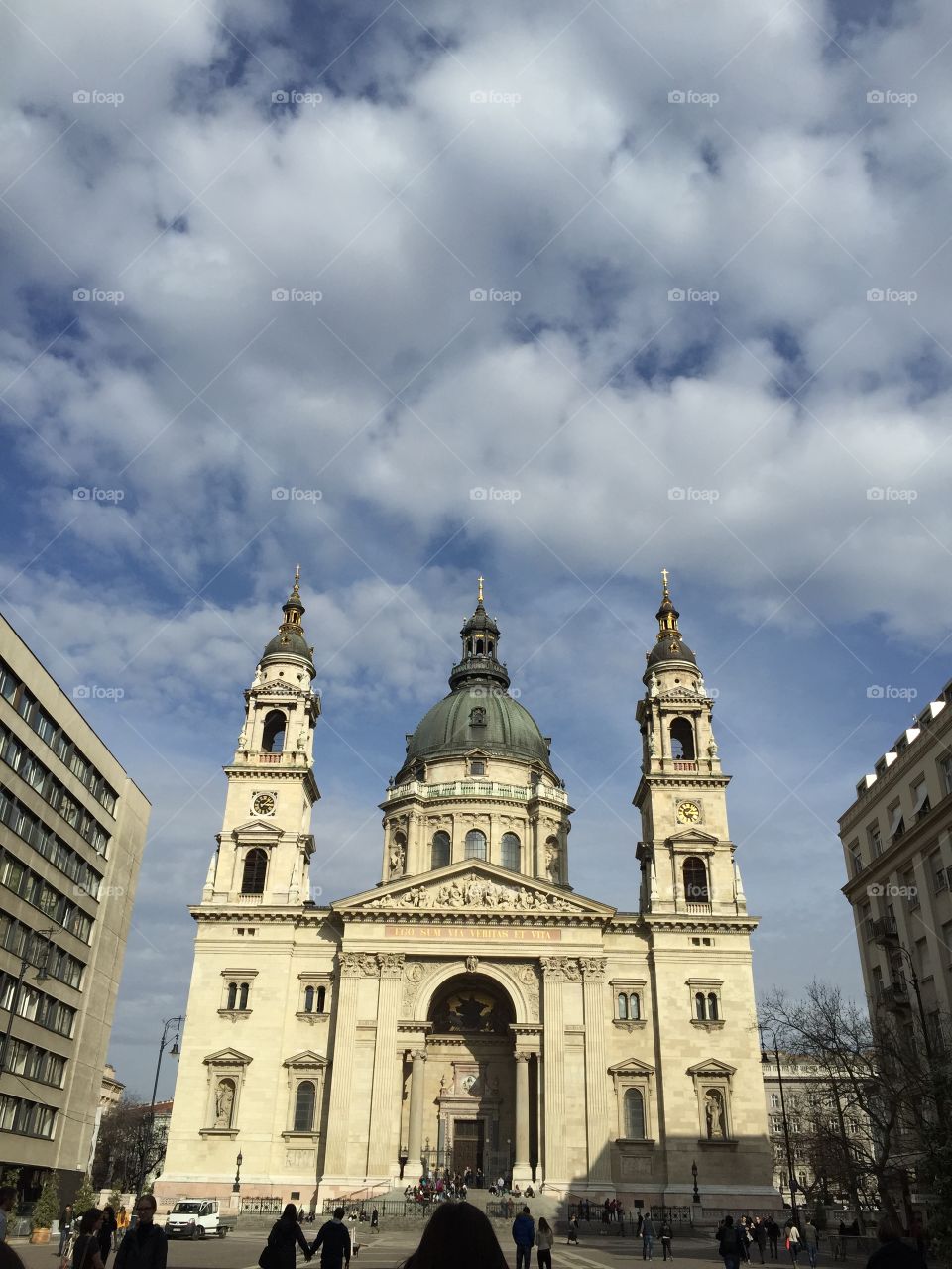 The St. Stephen's Basilica in Budapest. The photo was taken of the St. Stephen's Basilica in Budapest, Hungary.