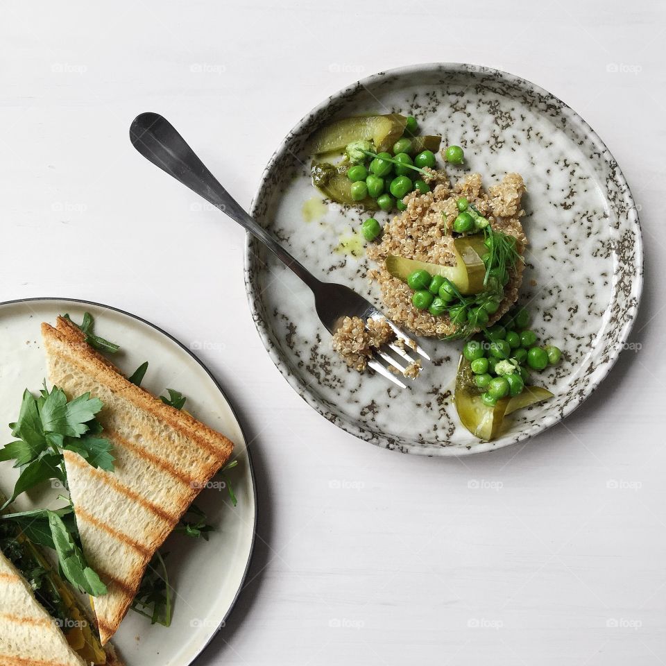 Delicious food on table