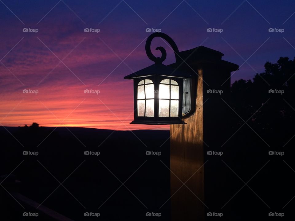 Lantern at Sunset