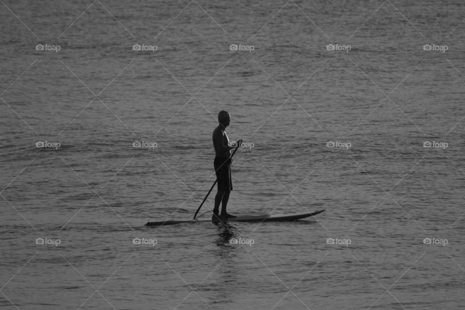 Paddling into the sunrise 