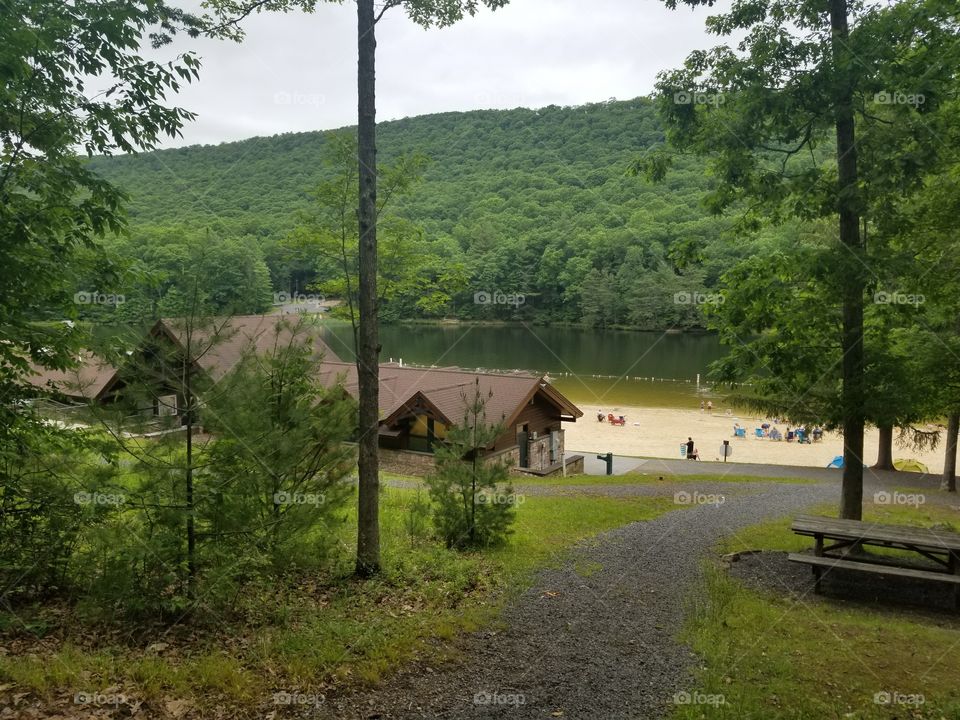 campground mountain lake