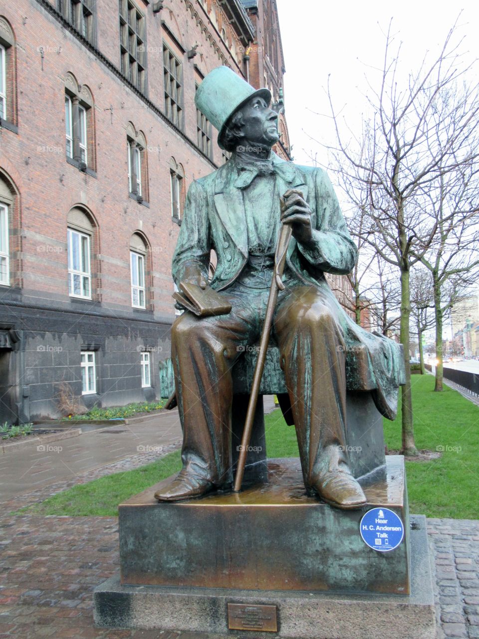 Statue of Hans Christian Andersen at Copenhagen