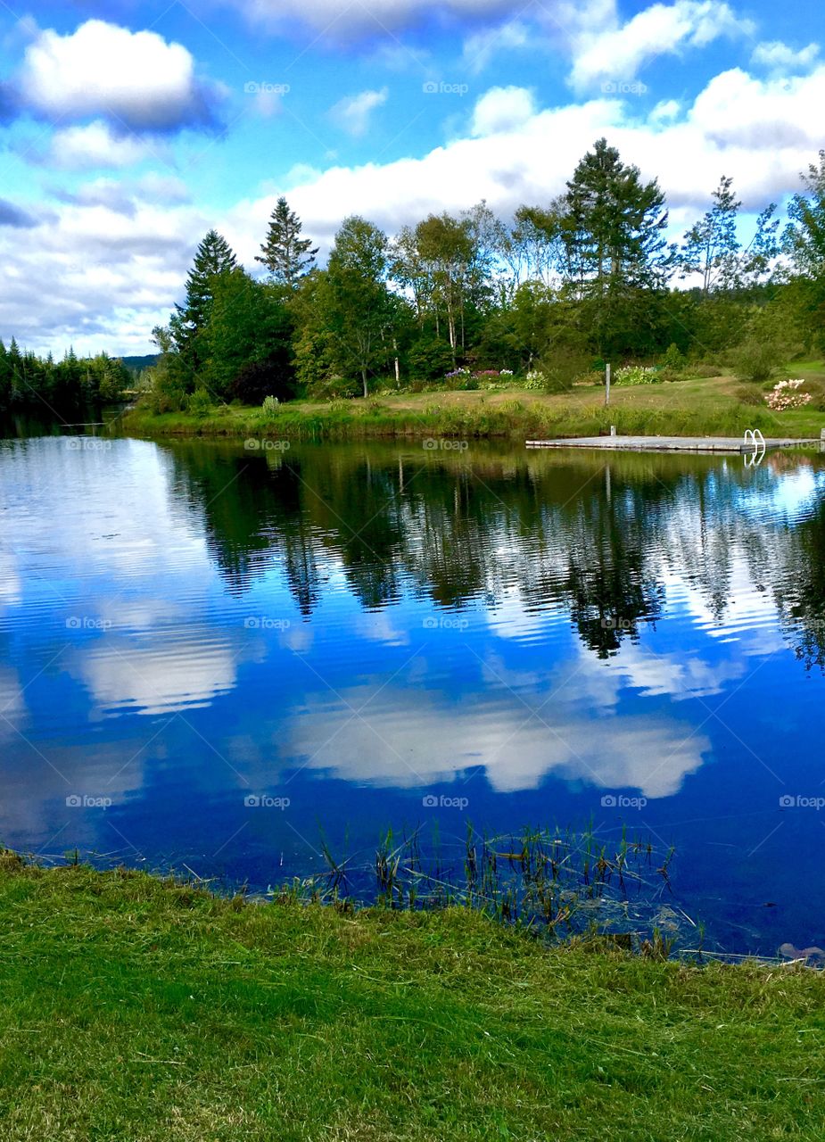 Sky reflection on a lake