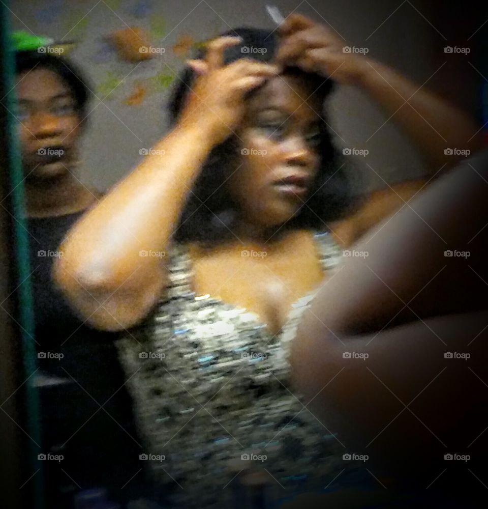 Shamya getting ready for prom