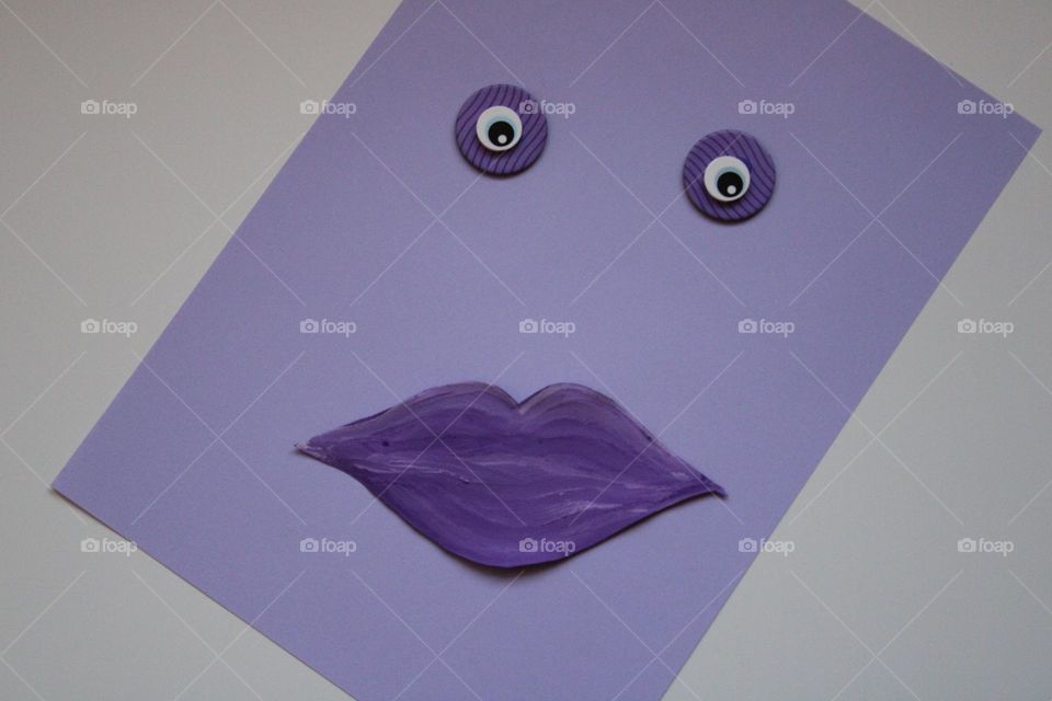 Purple art face