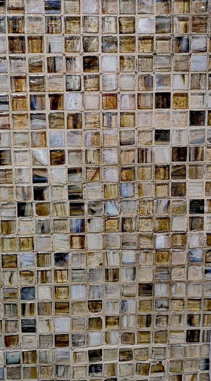 Mosaic Wall tiles in earth tones
