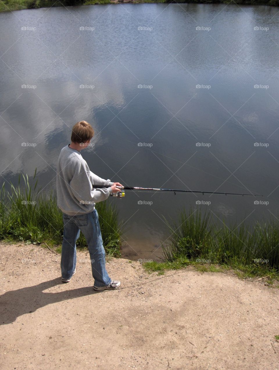 Boy fishing 