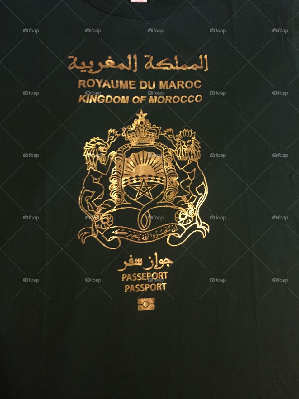 Moroccan passport shirt 