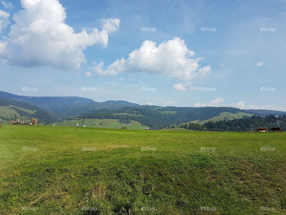 Scenic view of mountains