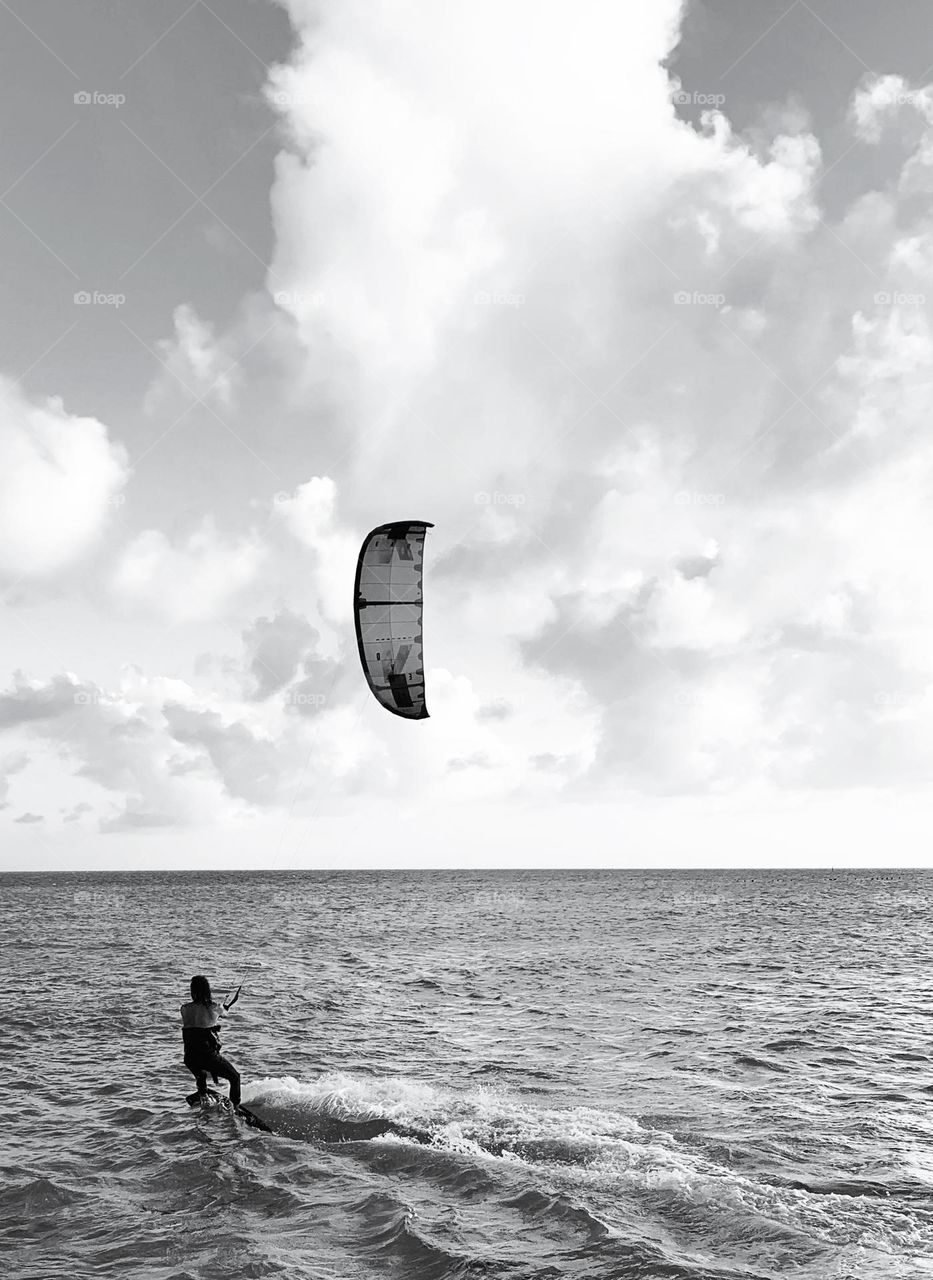 LONE WINDSURFER