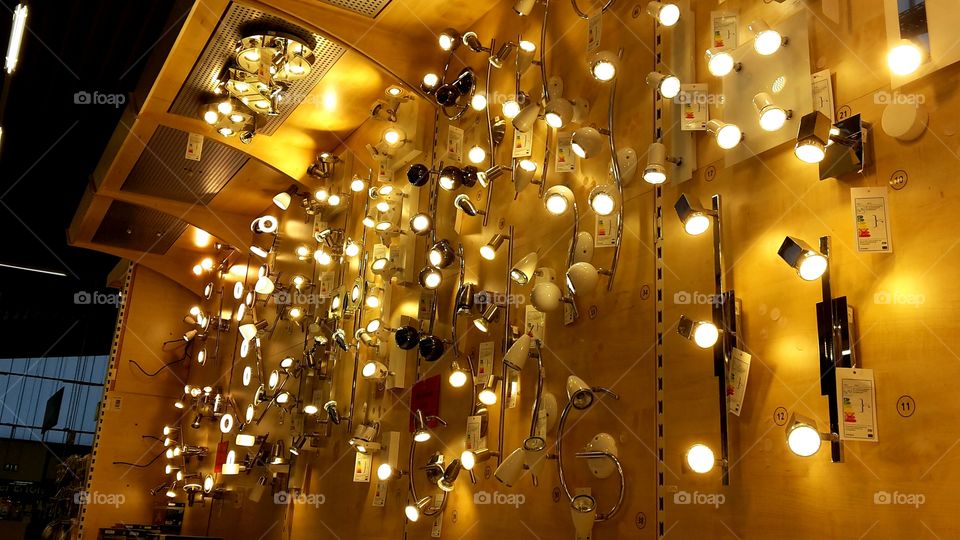 lighting Display in a market