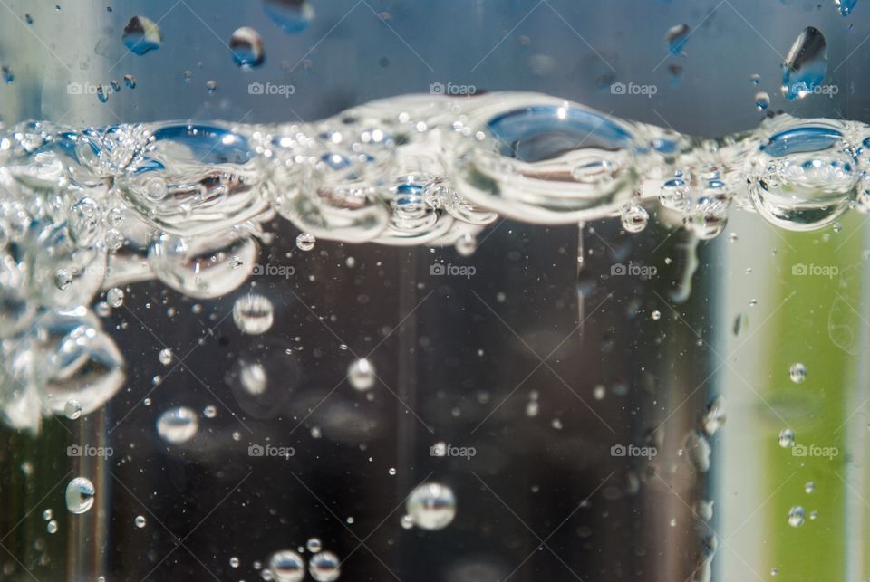 Close-up of water bubbles