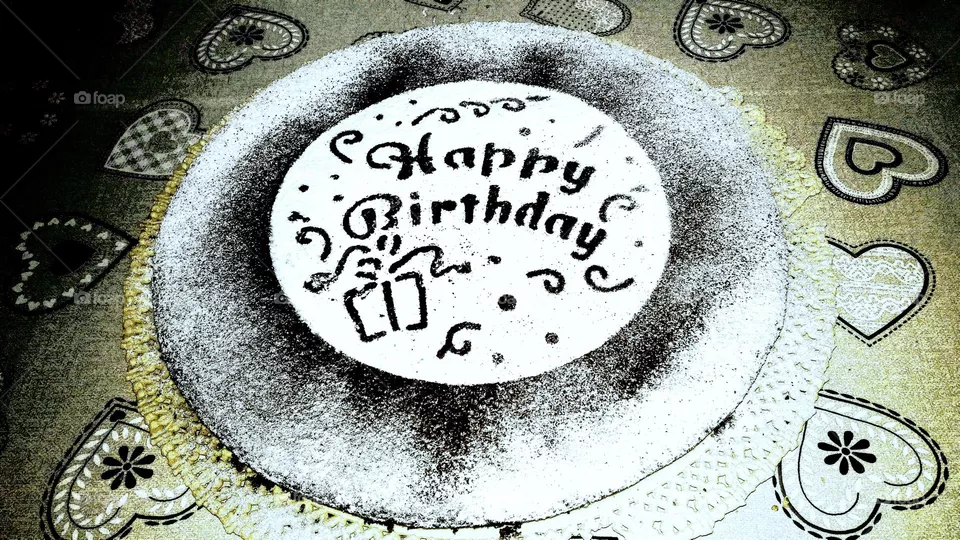 Homemade caprese birthday cake