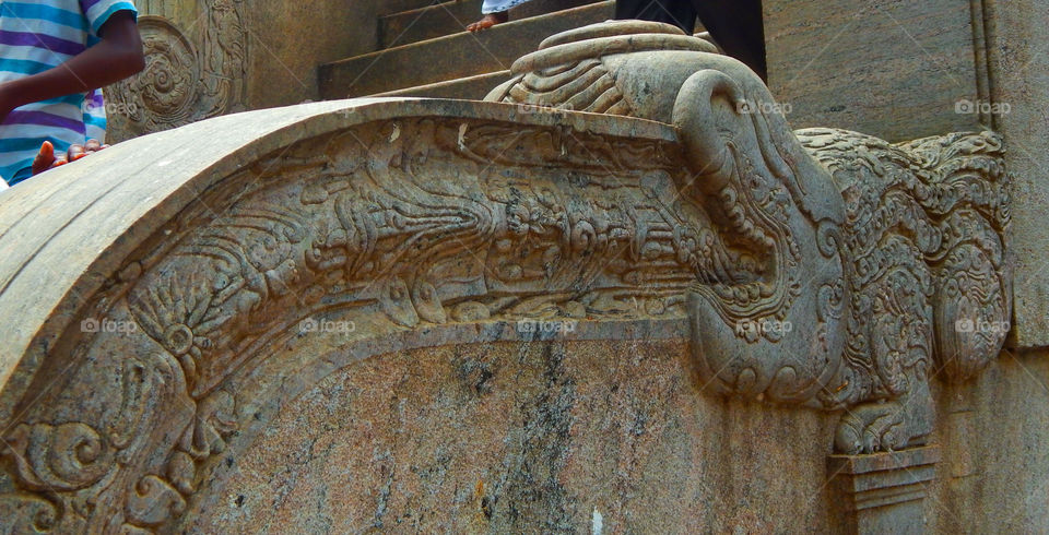 Stone carving art Anuradhapuraya - Sri Lanka