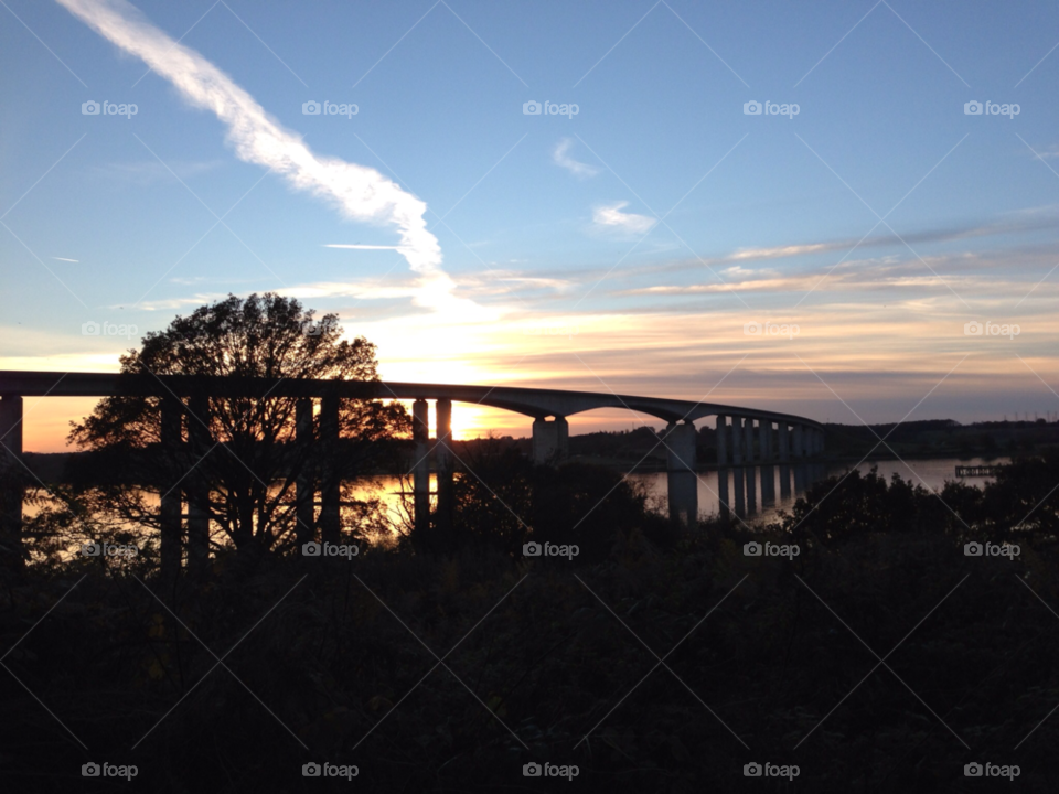 sunset bridge orwell bridge by tcutbush