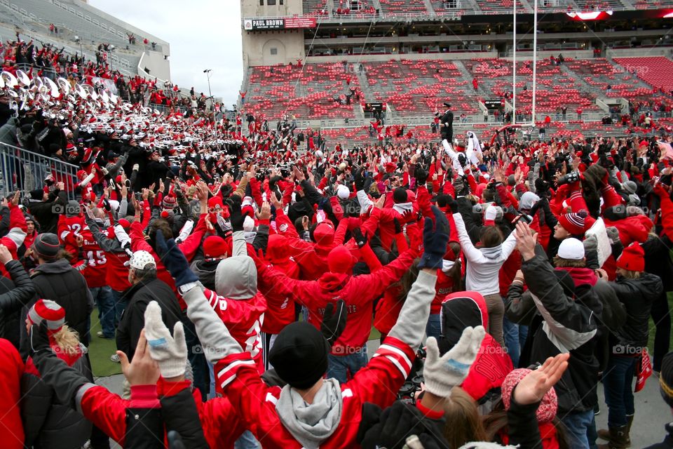 Celebrating an amazing Ohio state team win