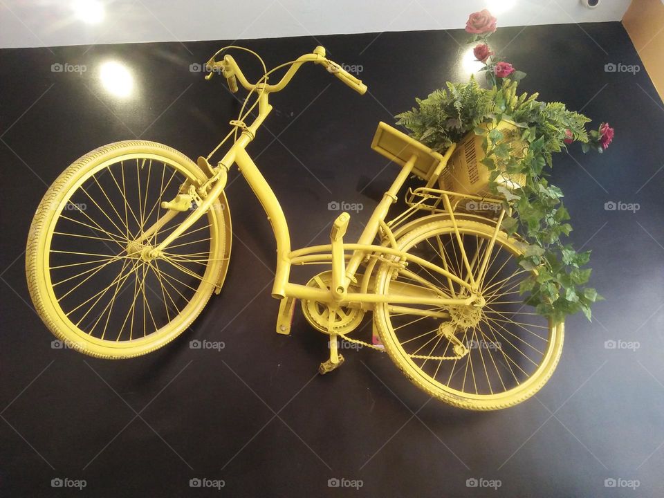 Yellow bicycle