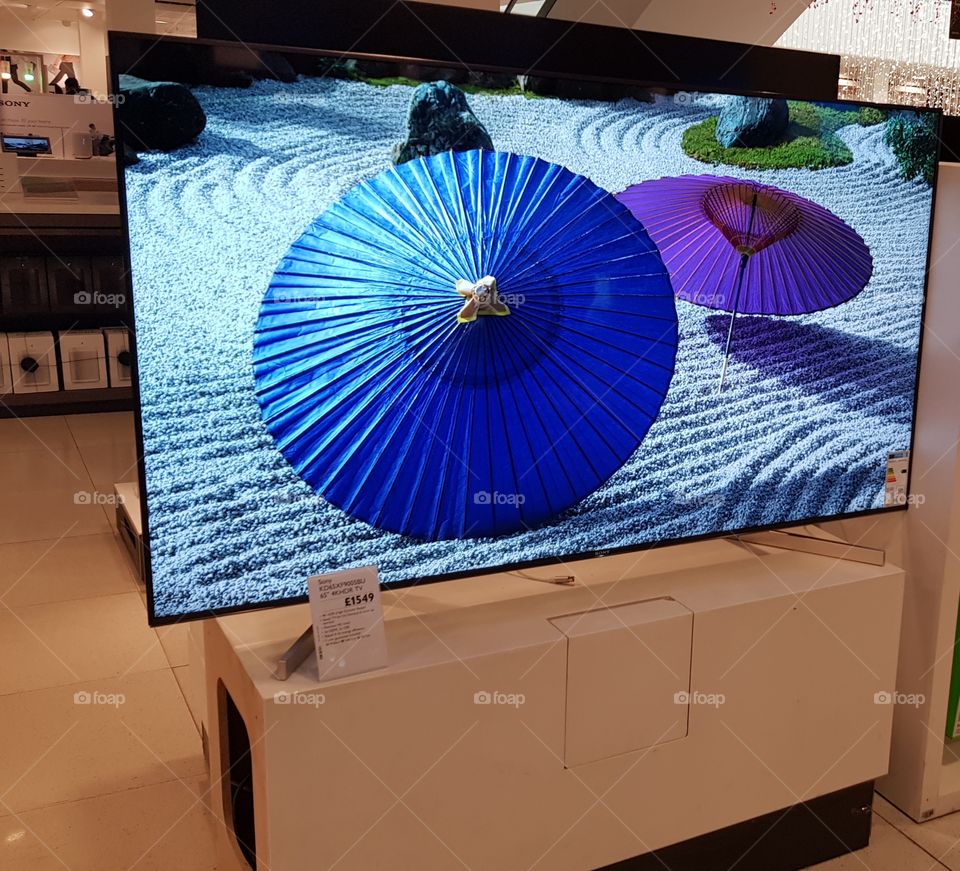 Sony Television at Peter Jones Sloane square Chelsea King's road London