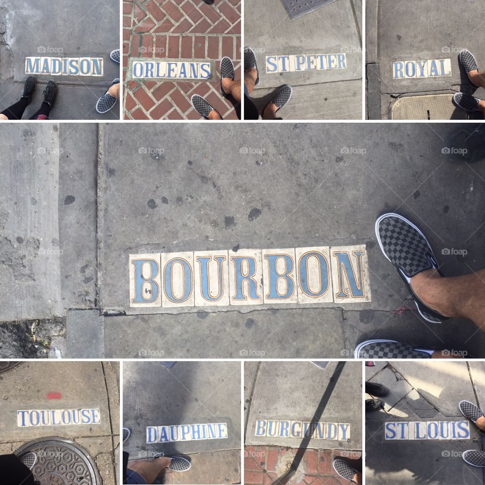  New Orleans French Quarter streets and my feets :-)