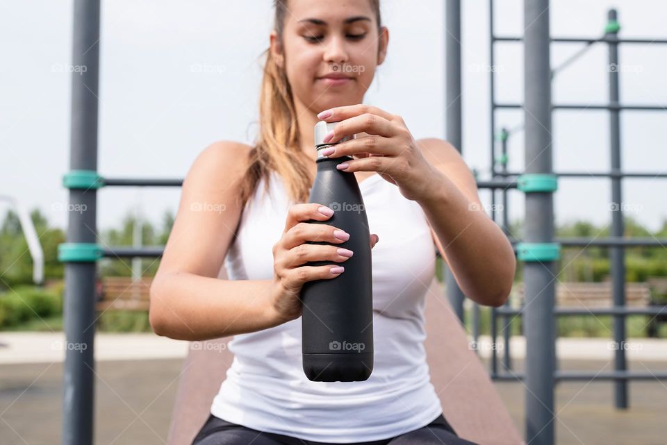 sportive woman working out