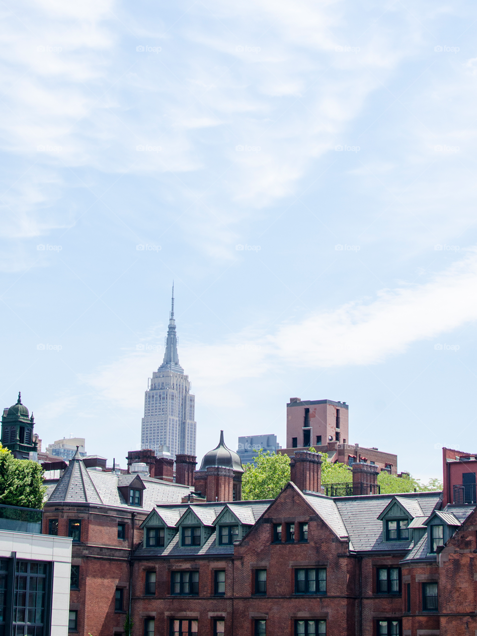 New York cityscape - blue sky