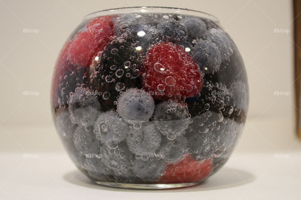 bowl of fizzy sweet berries