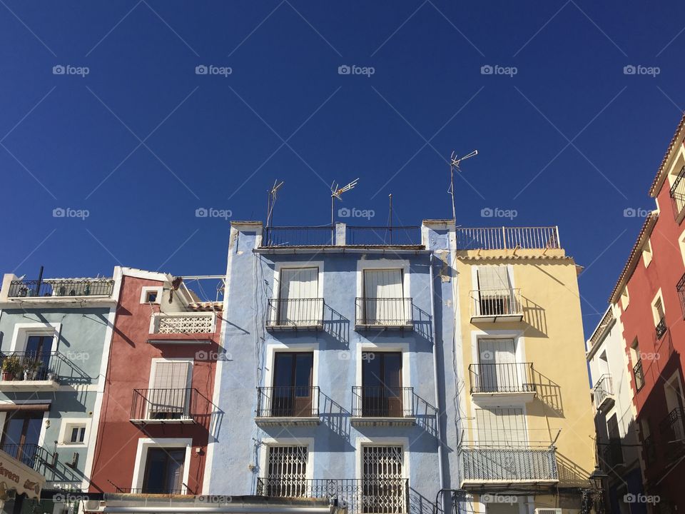 Spanish houses at vilajoyosa 