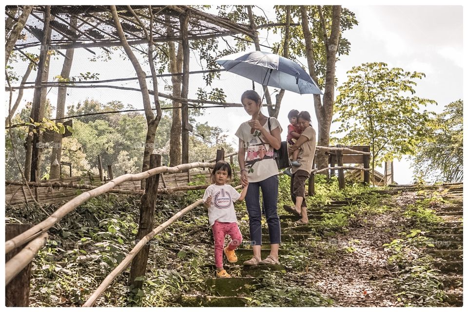 Child, People, Family, Nature, Tree