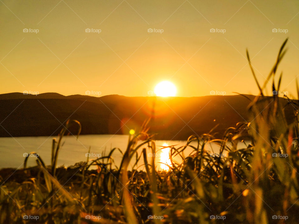 Sunset on the lake