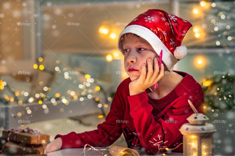 red-haired boy child, bright emotions sadness